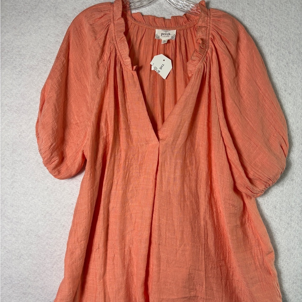 Perch by Blu Pepper Coral Peasant Blouse